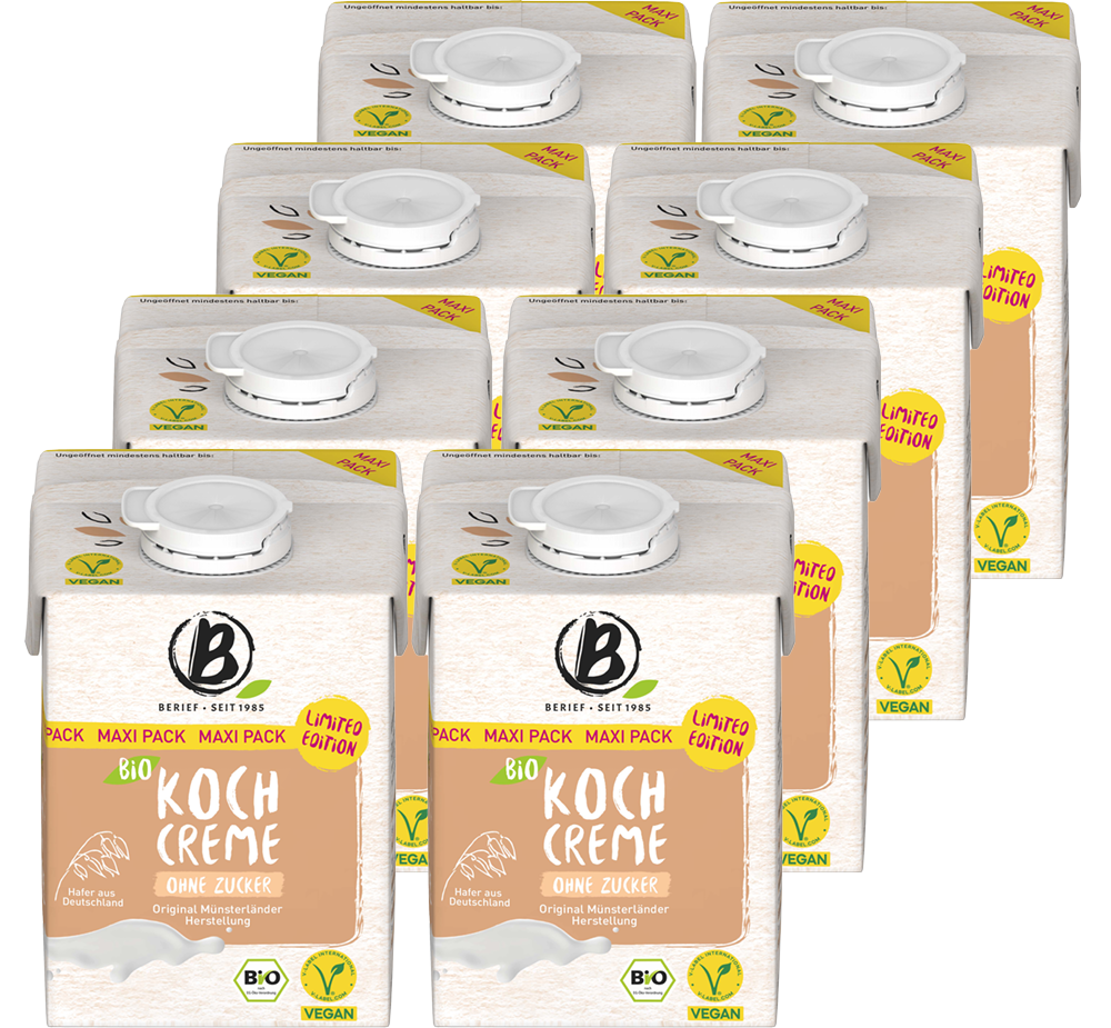 Berief Bio Kochcreme ohne Zucker Hafer Limited Edition (8 x 0.5 l)