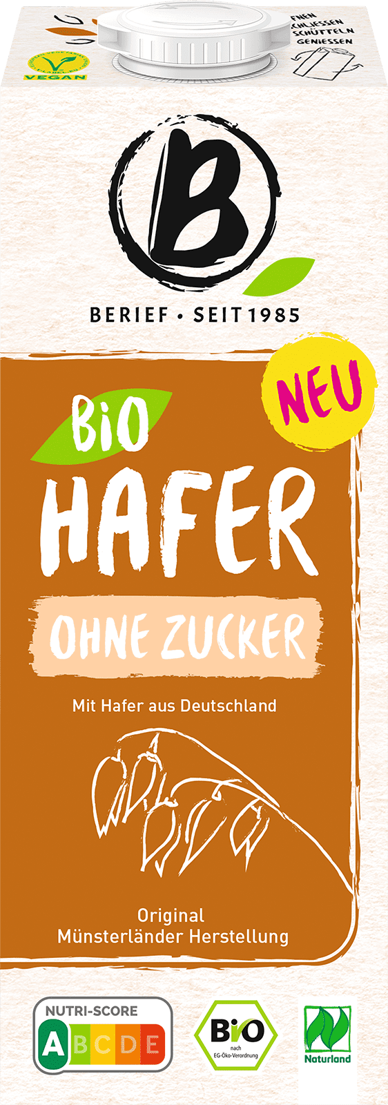 Berief Bio Hafer ohne Zucker Berief Bio Hafer ohne Zucker (1 x 1.0 l)