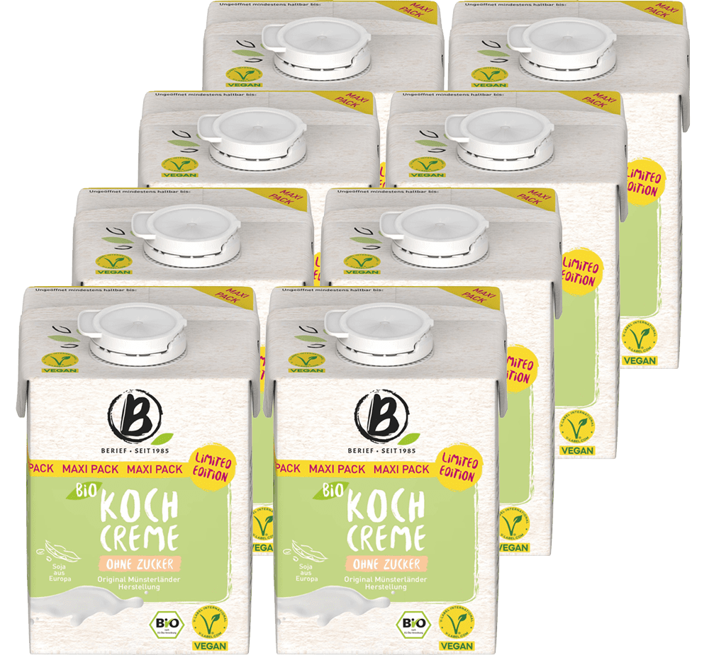 Berief Bio Kochcreme ohne Zucker Soja Limited Edition (8 x 0.5 l)
