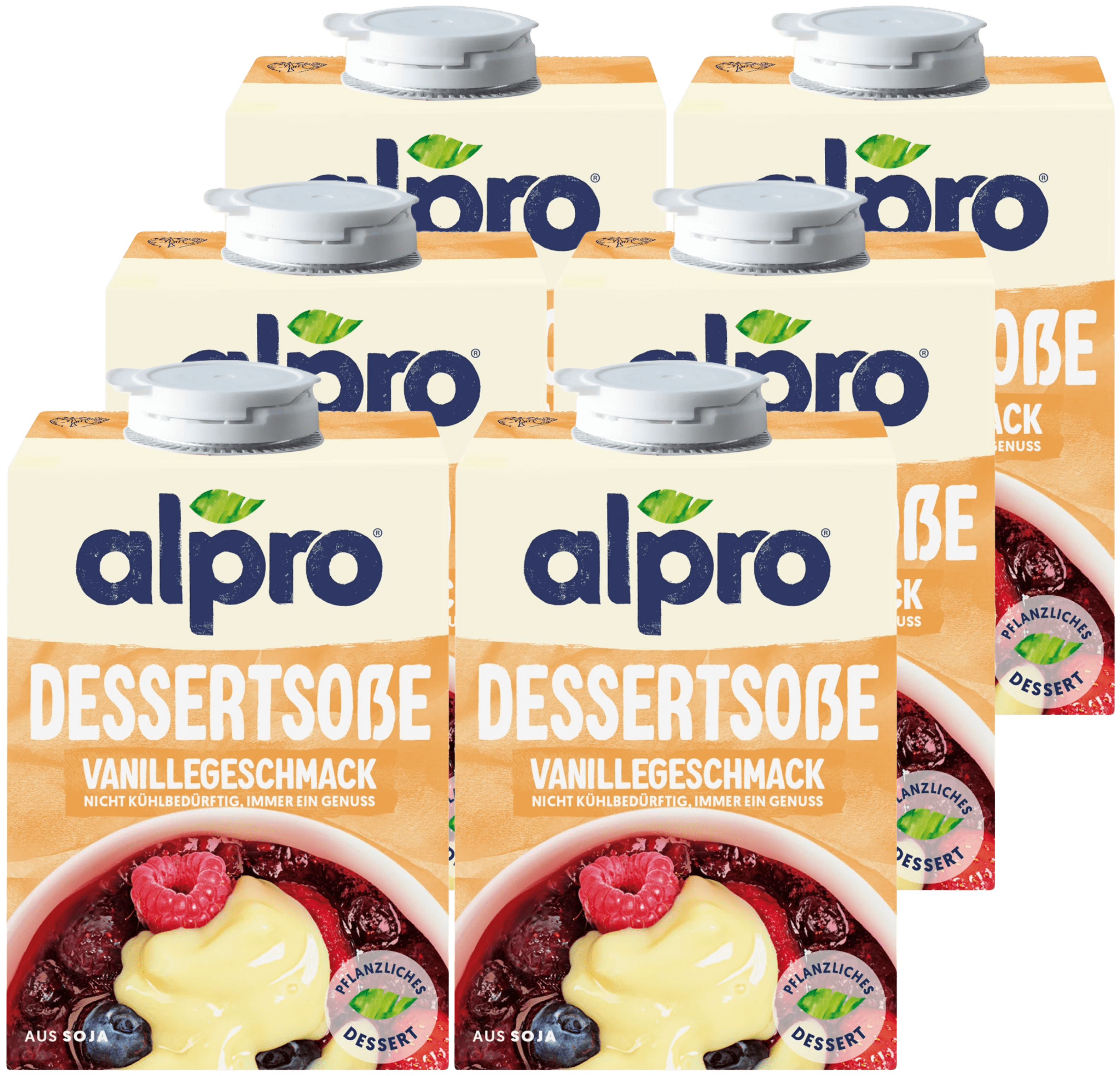 Alpro Dessertsoße mit Vanille-Geschmack (6 x 0.525 kg)