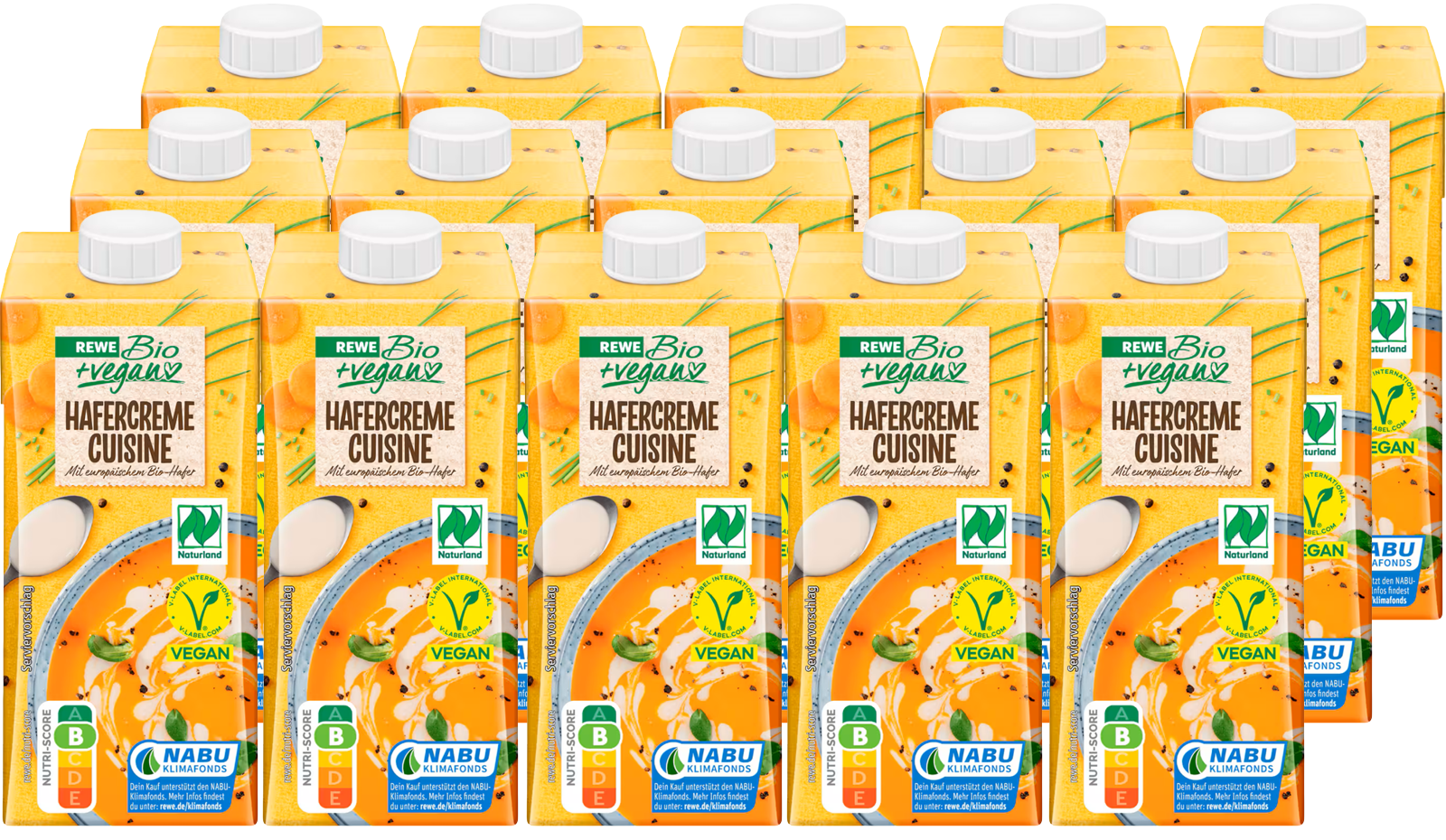 REWE Bio + vegan Hafercreme Cuisine (15 x 0.2 l)