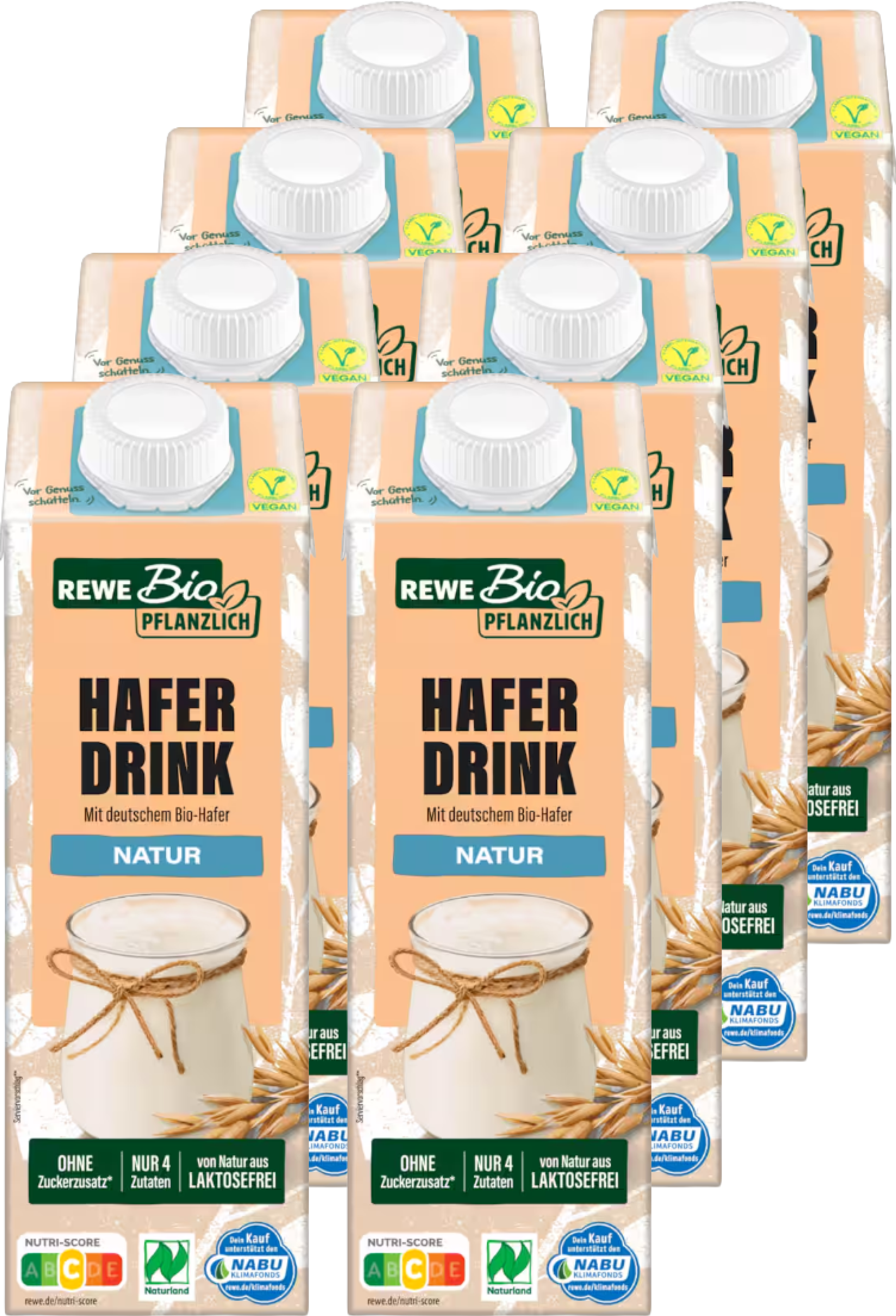 REWE Bio Hafer Drink natur (8 x 1.0 l)