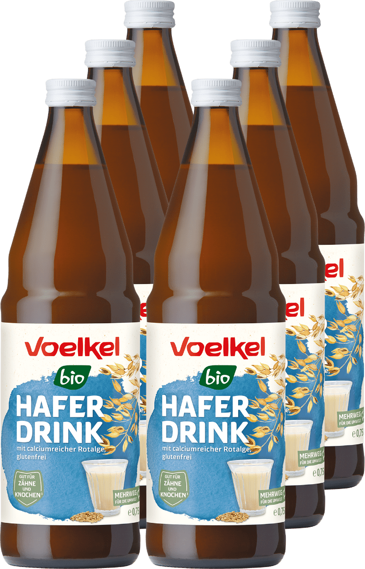 Voelkel Hafer Drink mit calciumreicher Alge (6 x 0.75 l)