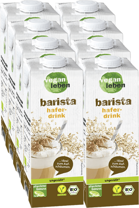 Vegan Leben Bio Barista Haferdrink (8 x 1.0 l)