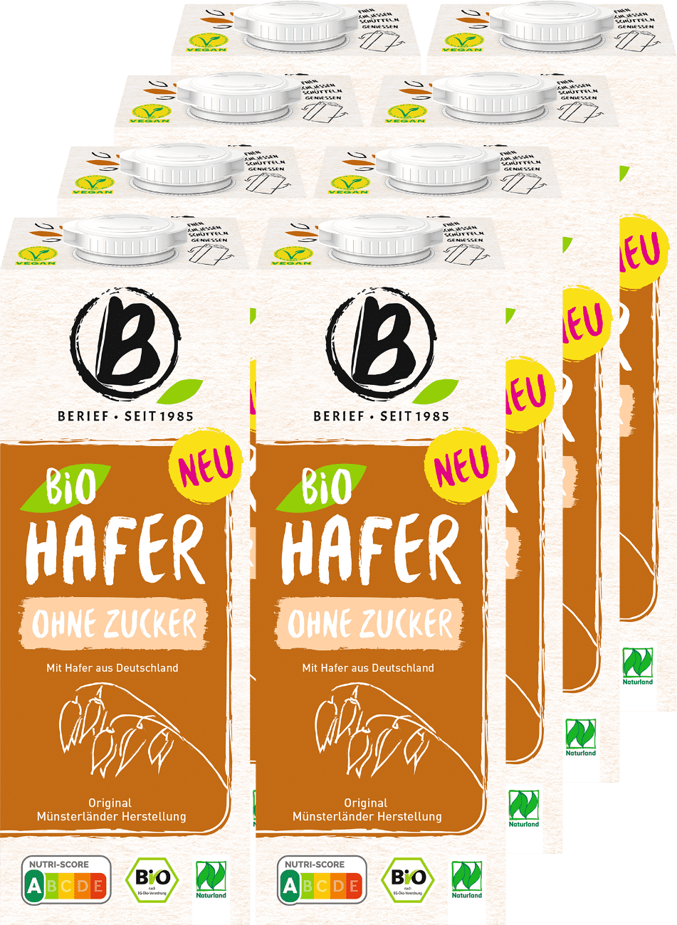 Berief Bio Hafer ohne Zucker (8 x 1.0 l)